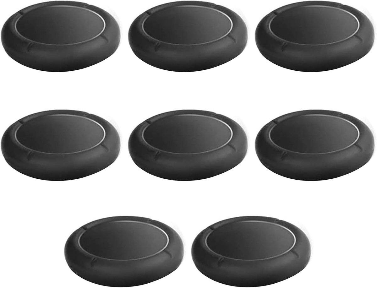 Thijox - 4 Paar Joystick Thumb Grip Caps, Analoge Hendelafdekkingen, Siliconen Joystick Doppen voor Nintendo Switch/Switch OLED/Switch Lite, Zwart, Co