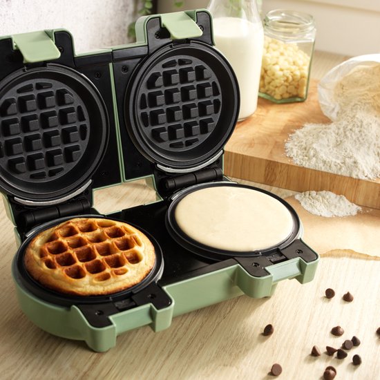 Giles & Posner Dubbele Mini Wafelmaker - Antiaanbakplaten van Giles & Posner — afbeelding 4