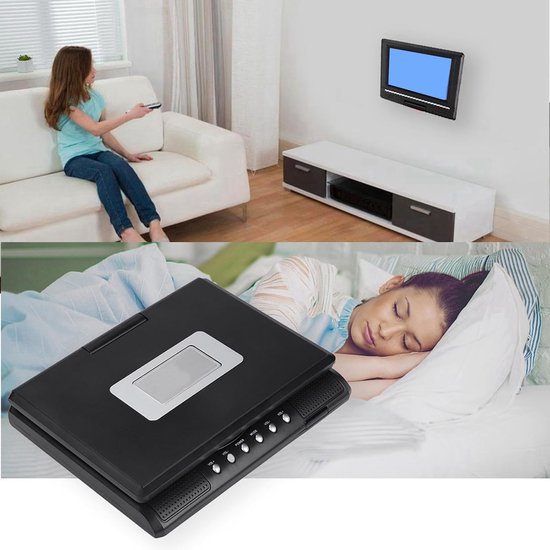 Draagbare DVD Speler - Mini HD Player - Films Kijken - 270 Graden Draaibaar - 7 Inch Scherm - Zwart — afbeelding 2
