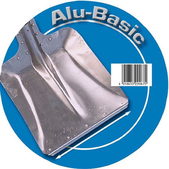 Aluminium schep maat 9 - Breedte 36 cm - Tuinschop en stalschep - Verzinkte stooprand - Sneeuwschuiver — afbeelding 2