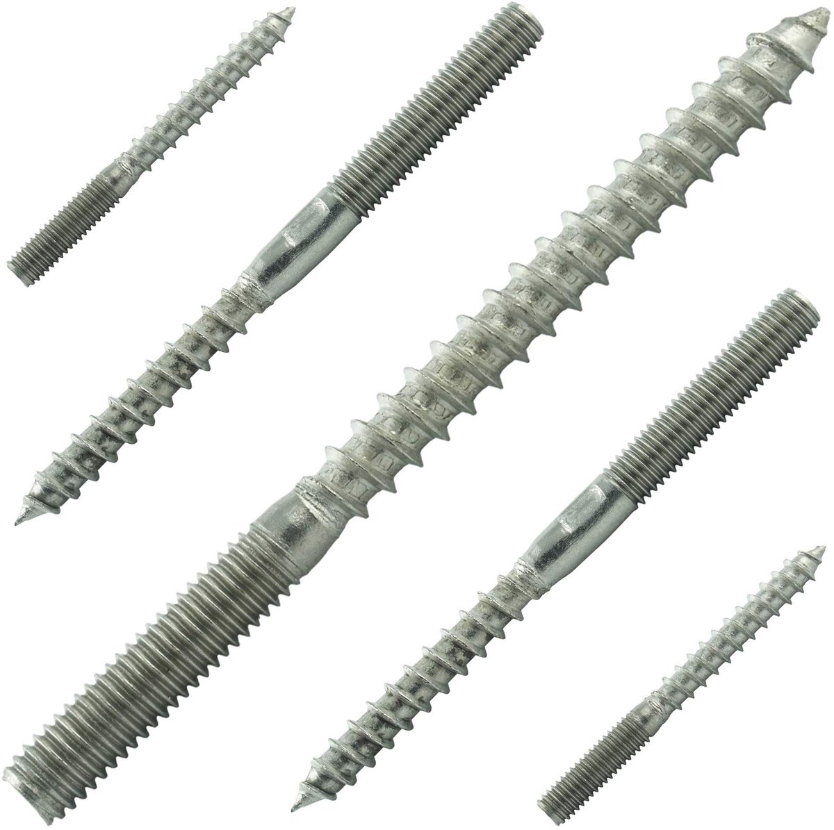 Omgoods - M12 x 120mm Dubbele Draad Ophangbouten van RVS (10 Stuks)