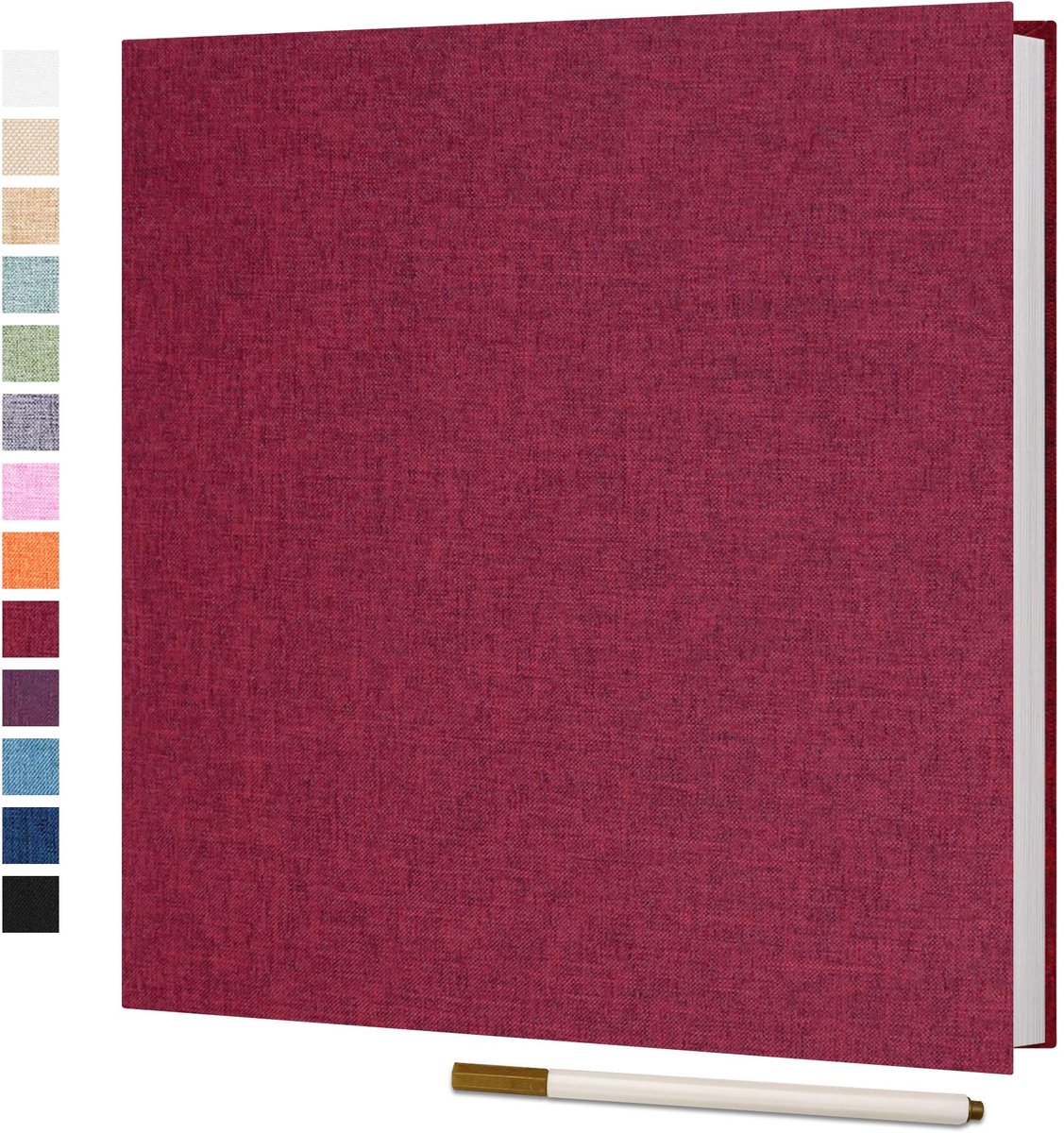Omgoods - Zelfklevend Fotoalbum 33x32cm met 40 Pagina's en Metalen Pen