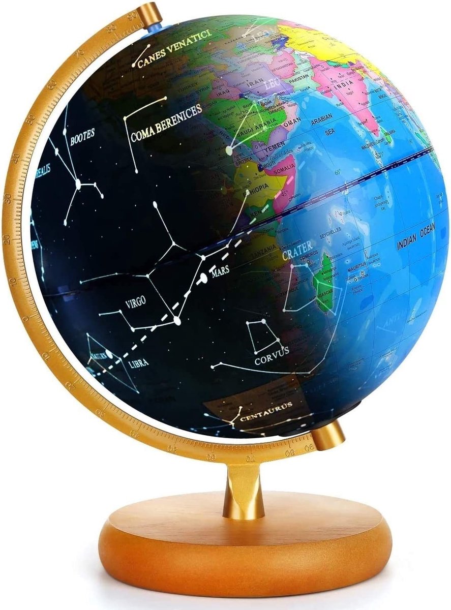 Omgoods - 3-in-1 Verlicht Constellatie Globe voor Kinderen