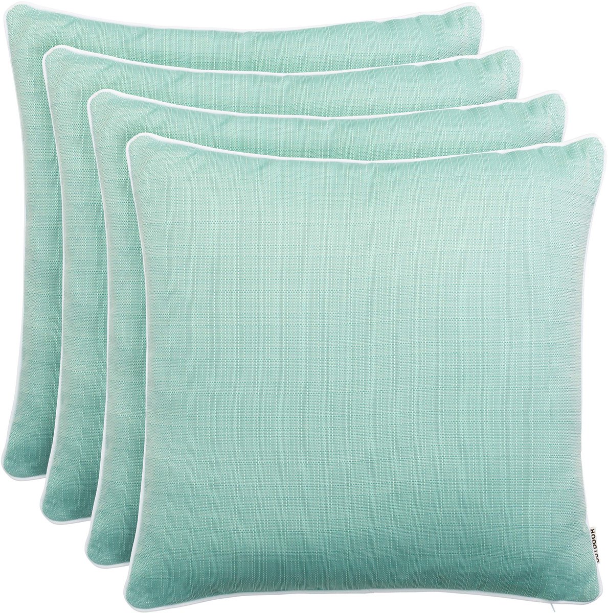 Omgoods - Set van 4 Waterafstotende Tuinkussens 45x45 cm in Mint