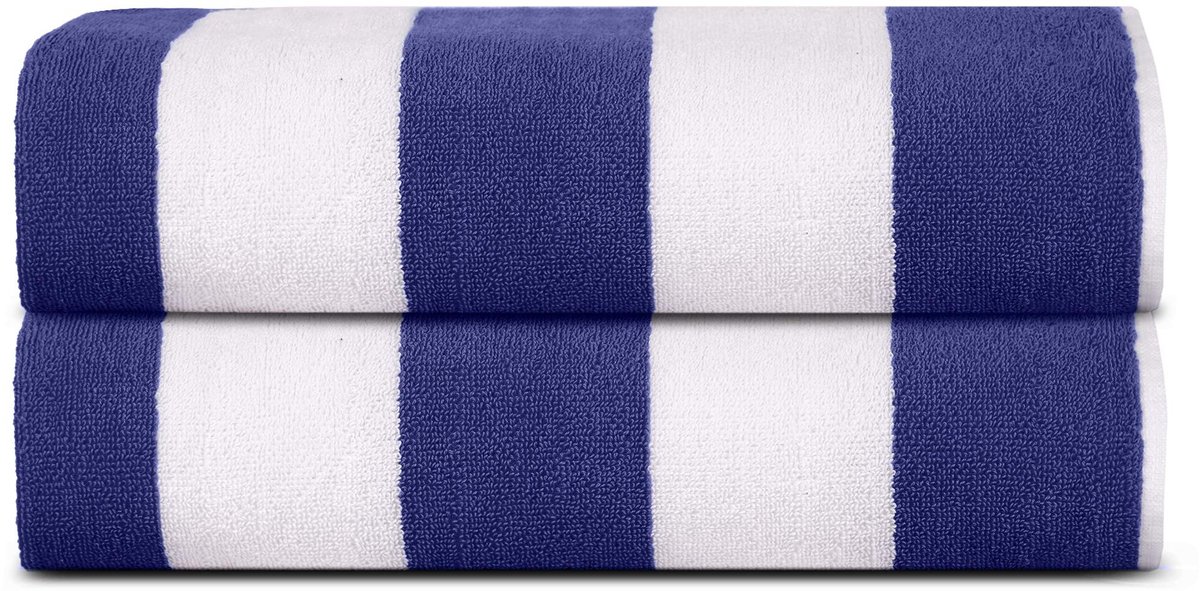 Omgoods - Strandhanddoeken voor Volwassenen - 2-pack Rood-Wit Gestreept