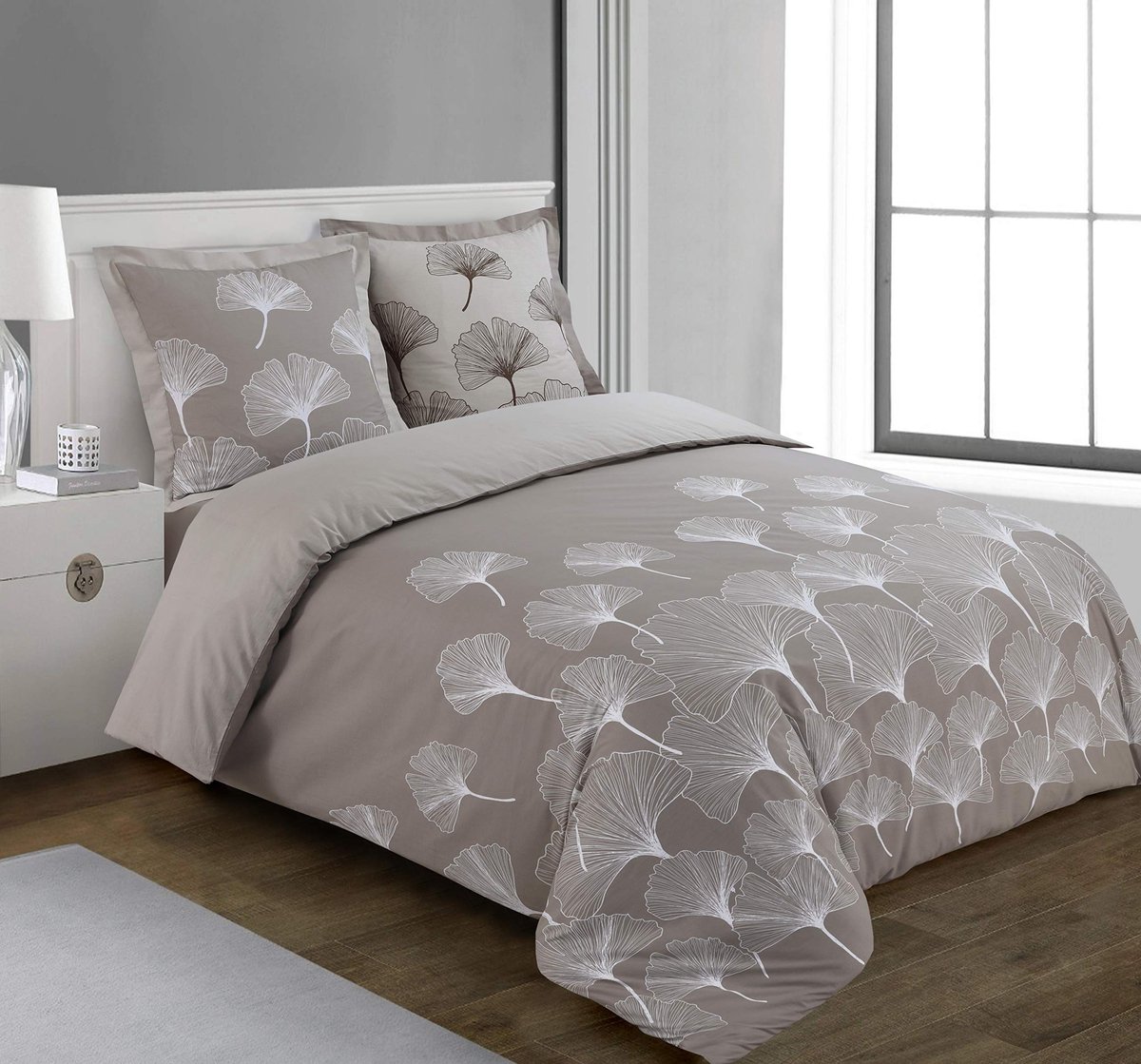 Omgoods - Omkeerbare Dekbedovertrek Set Ginko van 200 x 200 cm