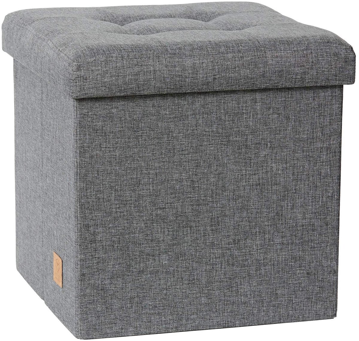 Premium Kruk met opbergruimte - Comfortabel en extra stabiel - Grijs - 38x38x38 cm