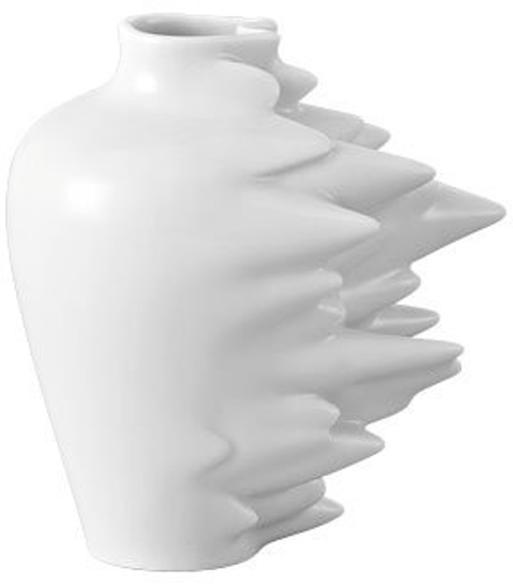 Omgoods - Mini Vaasje van Porselein, Hoogte 10 cm, Wit