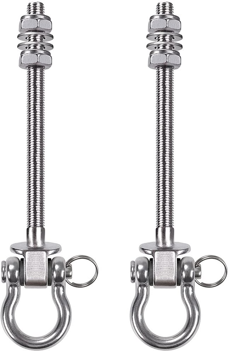 Omgoods - 2 Stuks Hangende Bolts voor Hangmat en Schommels - Montage Set tot 1800 lbs