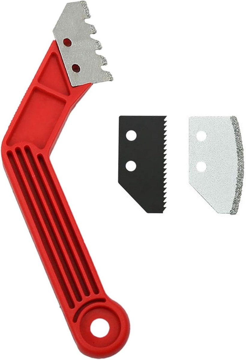 Spleetschraper - Voegverwijderaar Schraper - Naden Reinigen - Gekarteld Ontwerp - 18.5 cm - Grijs