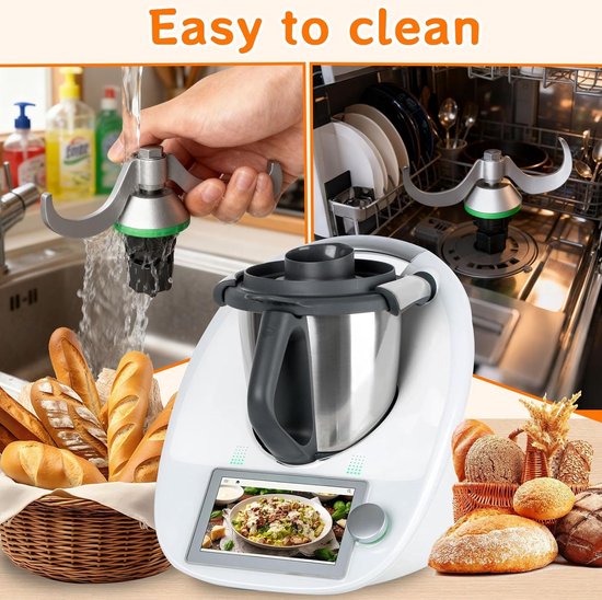 Dough Knife voor Thermomix, Roestvrijstalen Mengmes voor Deeg, Vervangingsonderdeel voor Foodprocessor, Makkelijk Schoon te Maken, Keukenaccessoires, Bakgereedschap van Merkloos — afbeelding 2