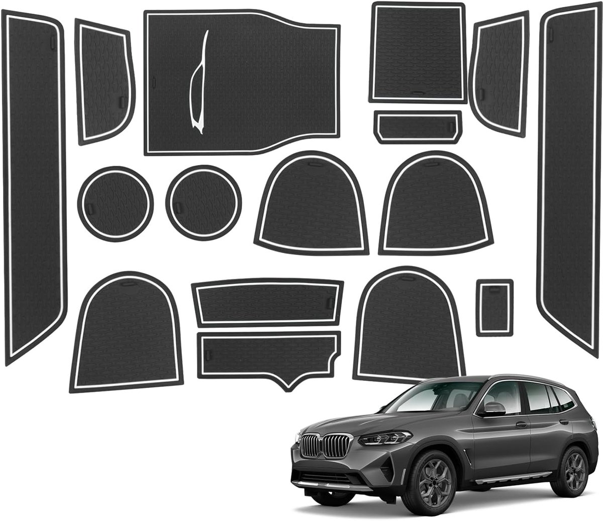 Car Non-Slip Mats Compatible with BMW X3 G01 2018-2024 & X4 G02 2019-2024 & iX3 2021-2024, Original Rubber Mat for - ShopVlot