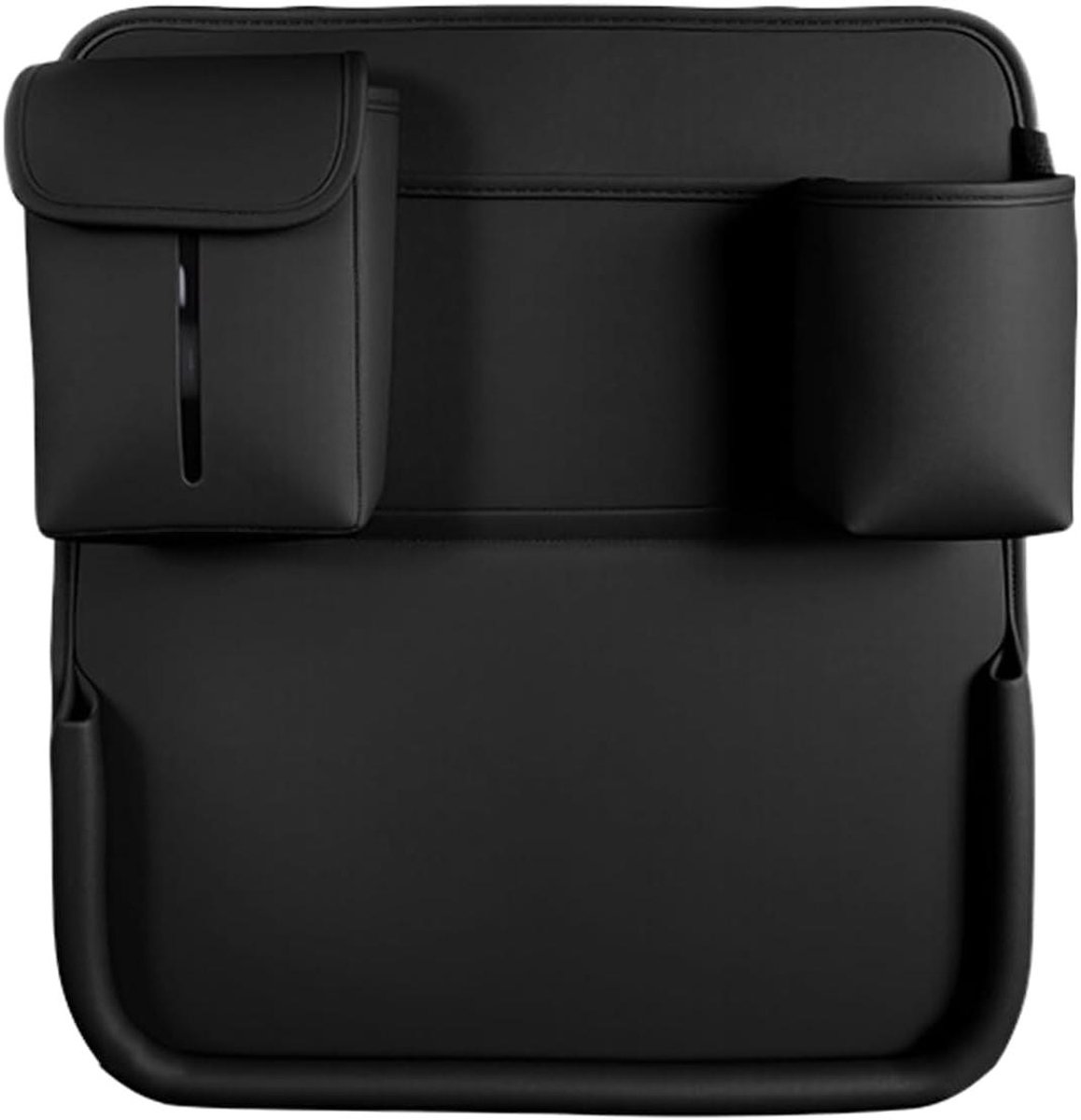 Reisdienblad Kinderen - Autostoel Organizer - Reizen en Eten - Neerklapbare Tafel - 24 x 24 cm - Zwart
