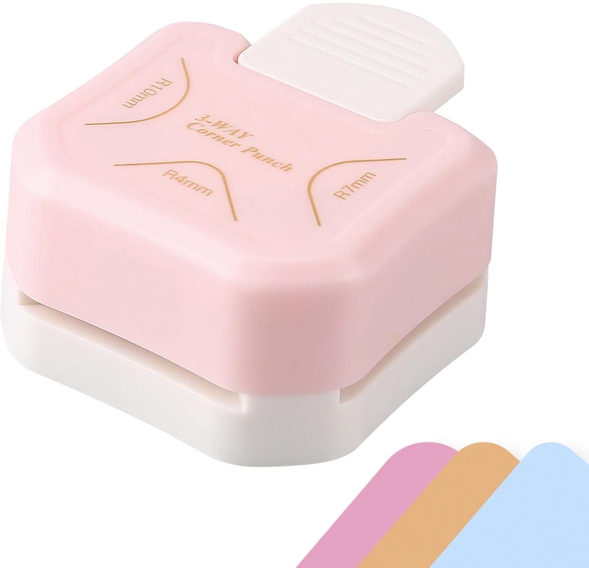 Bobypet - 3 in 1 Corner Punch, 4mm, 7mm, 10mm 3 Way Corner Rounder Punch for Laminated, Cardstock, Bullet Journal, Invitations, Gift Tags, Photocards, Business Cards, and Scrapbooking