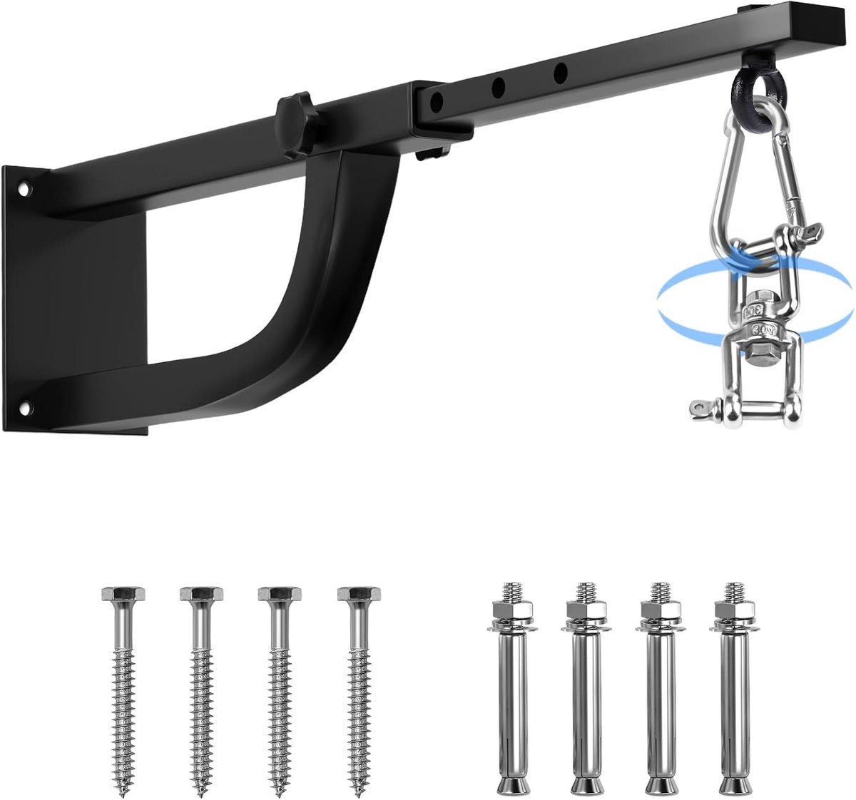Zakhanger voor Bokszak - Stevige Wandbeugel - Geschikt voor 100 kg - Stil Rotatiesysteem voor Thuis en Gym - ShopVlot