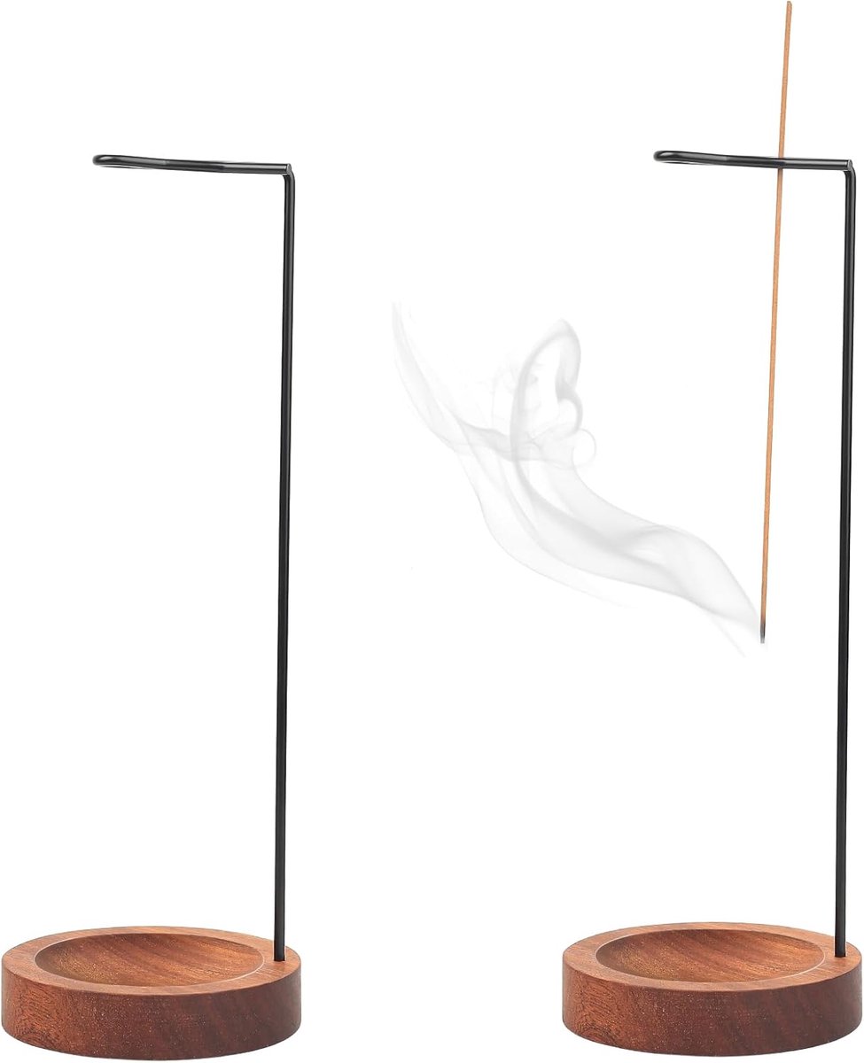 2 Pcs Incense Stick Holder, Inverted Incense Stick Holder, Wooden Incense Cone Holder, Incense Holder, for Meditation - ShopVlot