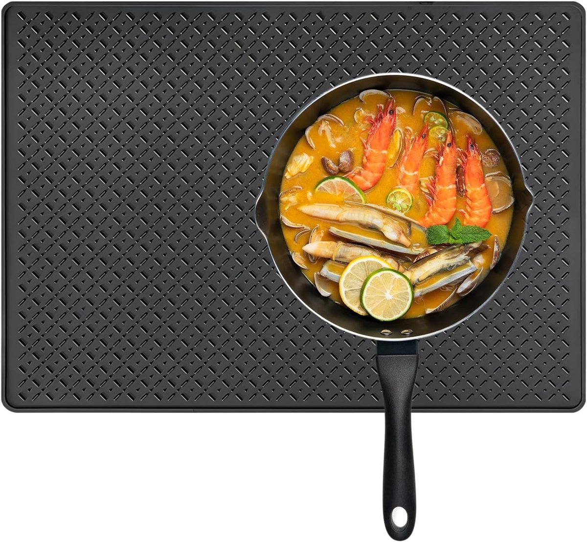SnelShoppen - Silicone Keukenmat 70 x 50 cm Inductiekookplaat Bescherming Antislip en Warmtebestendig voor Keuken, Bescherming Tegen Krassen en Olie (