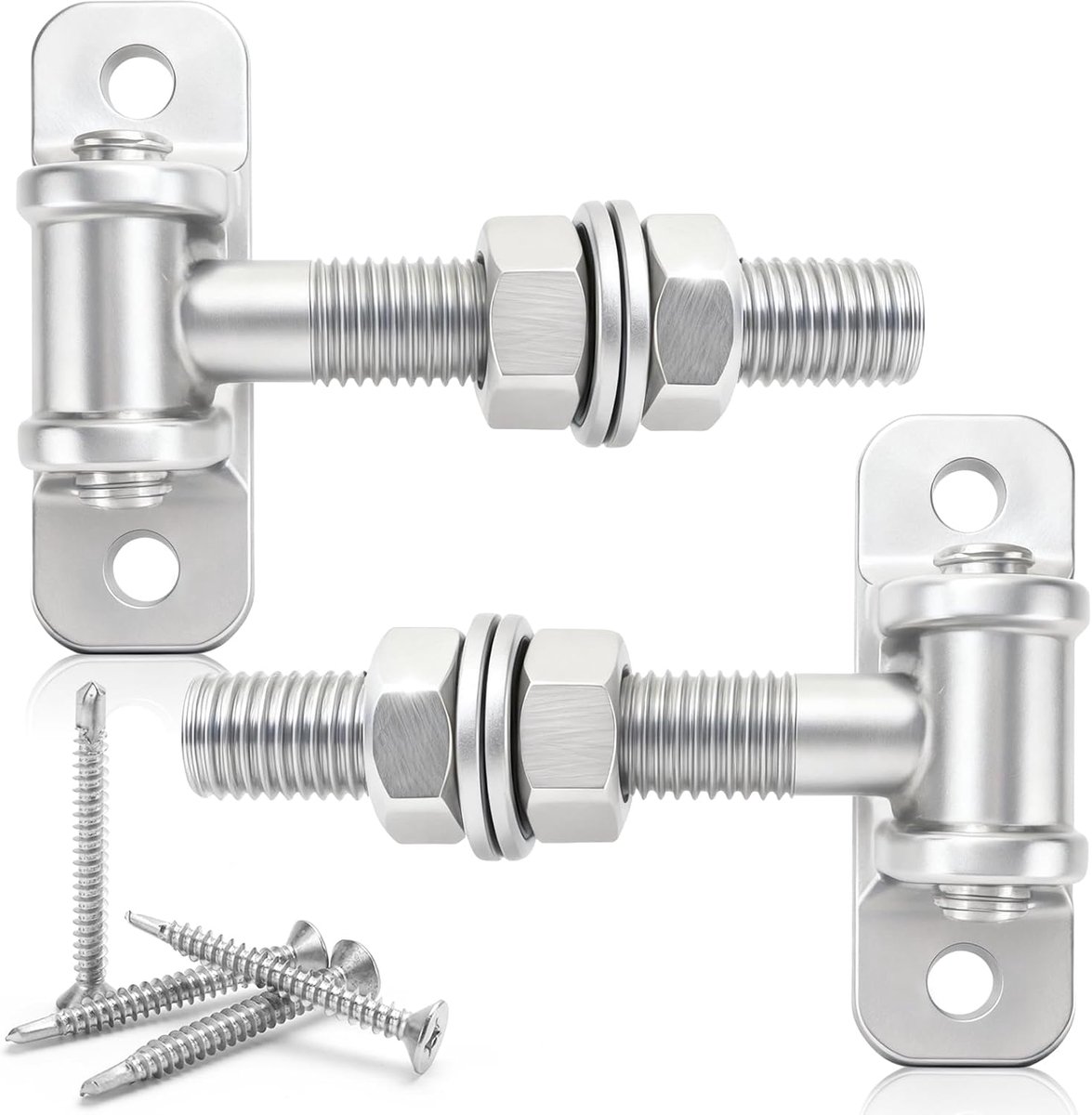 Hengsels 110 mm - Verstelbaar - Galvaniseerd - Voor tuinpoort of hekdeur - ShopVlot