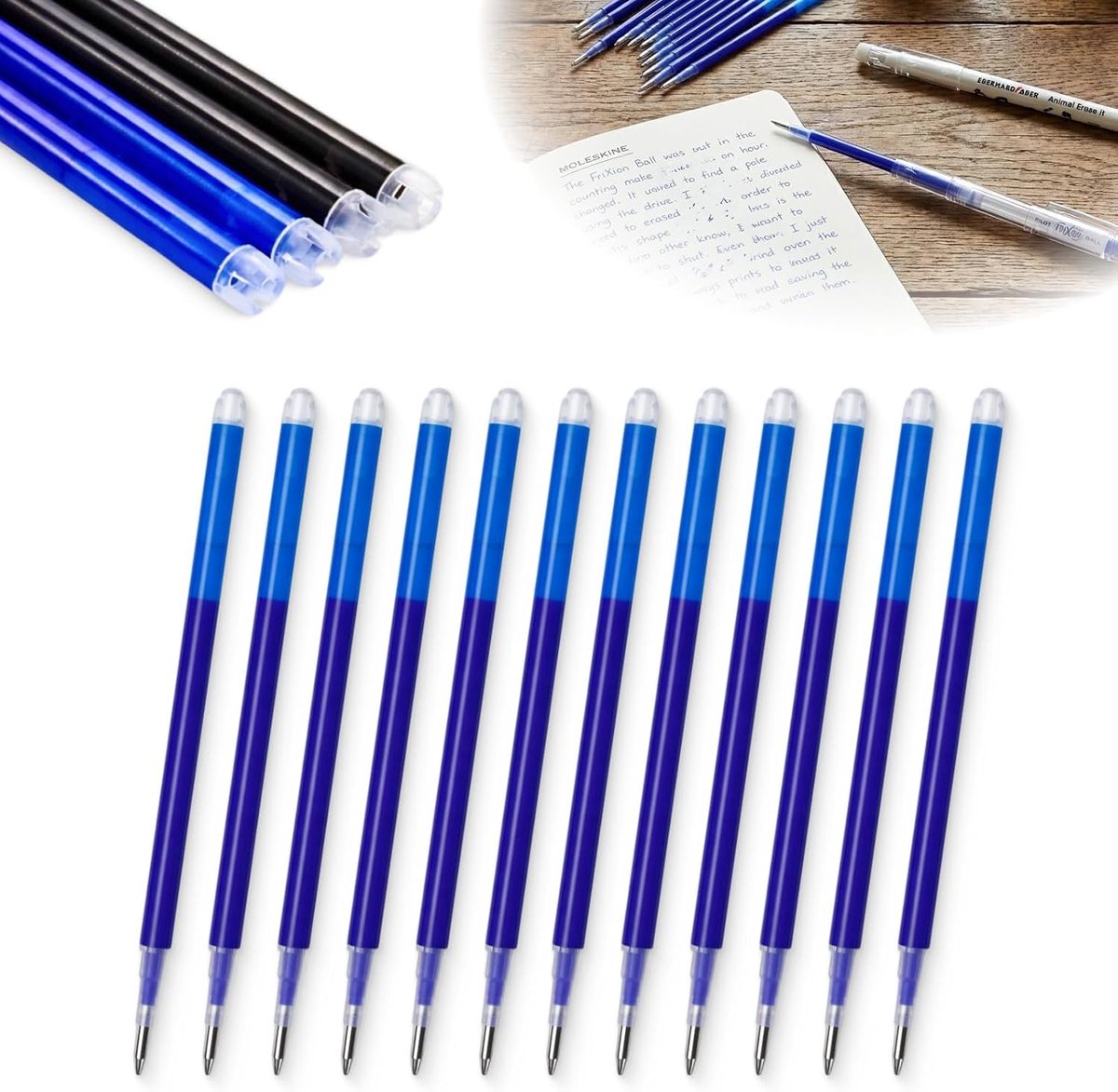 Erasable Replacement Refill, Compatible with Pilot FriXion Ball & Clicker & Eberhard Faber Animal Erase It, 0.7 mm - ShopVlot