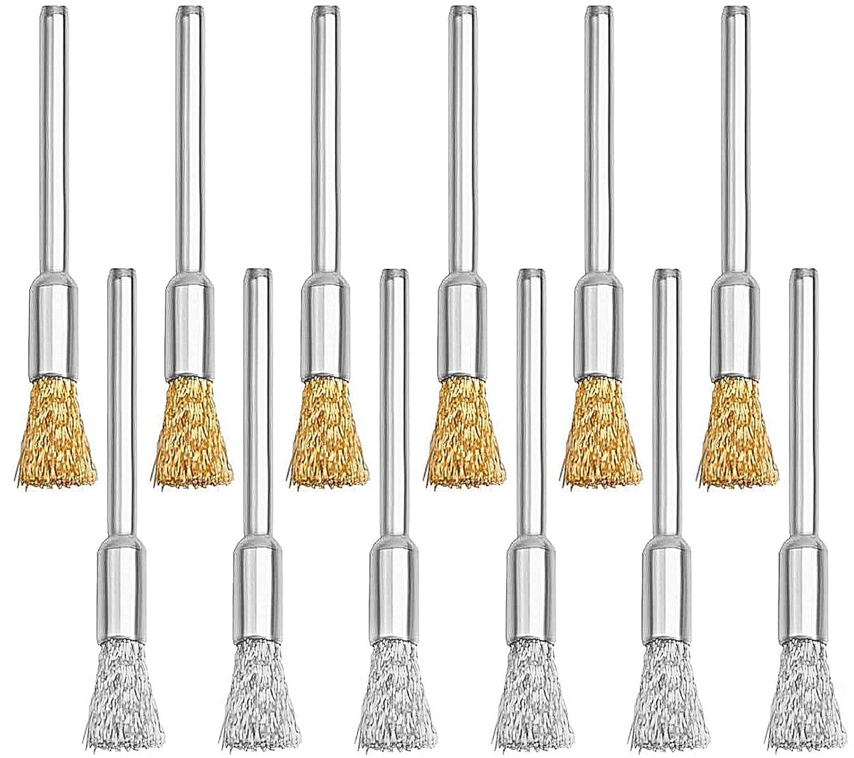 20 stainless steel mini wire brushes for polishing cleaning and brush set - ShopVlot