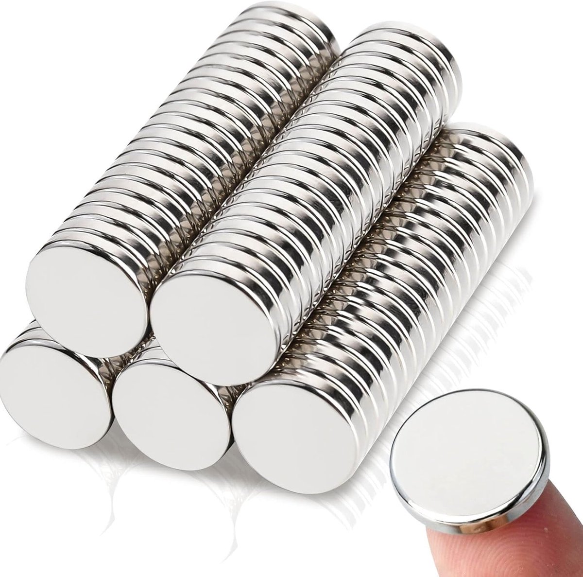 SnelShoppen - 100 Stuks Neodymium Magneten - Sterke 10x3mm Koelkast, Creatief, Foto & Mededelingen Bord Magneten, Corrosiebestendig, Ideaal voor Thuis