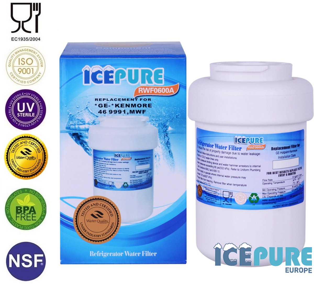 0600A Waterfilter voor C00094394 / EFF-6013A