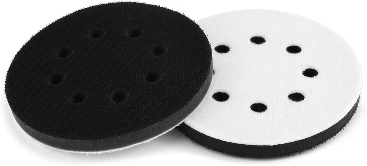 Spons interfacepad 125mm - 2-delig - zacht materiaal - verlengt levensduur schuurdisc - SnelShoppen