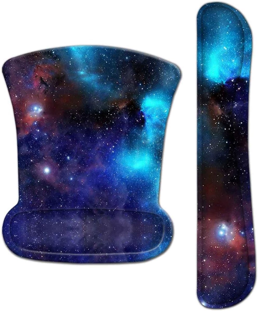 SnelShoppen - Ergonomische Muismat met Gel Pad en Polsteun, Toetsenbord Muismat met Polsteun Set | Geheugenfoam Polsteun, Antislip Ondergrond en Ademe