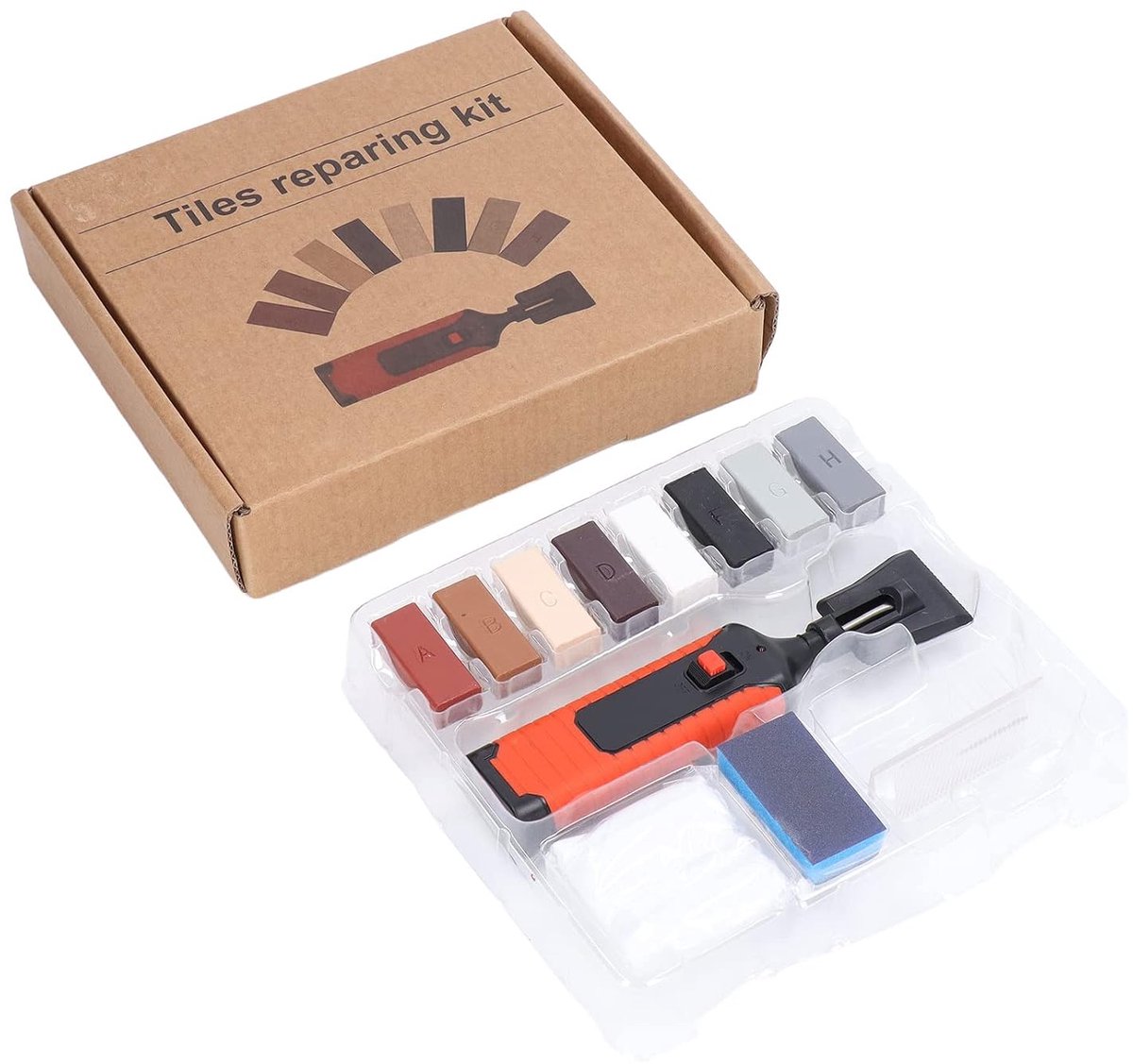 Tegelreparatie Wasblok - Draagbare Kit - Elektrische Verwarming Pen - Voor Herstel van Keramische Tegels - ShopVlot