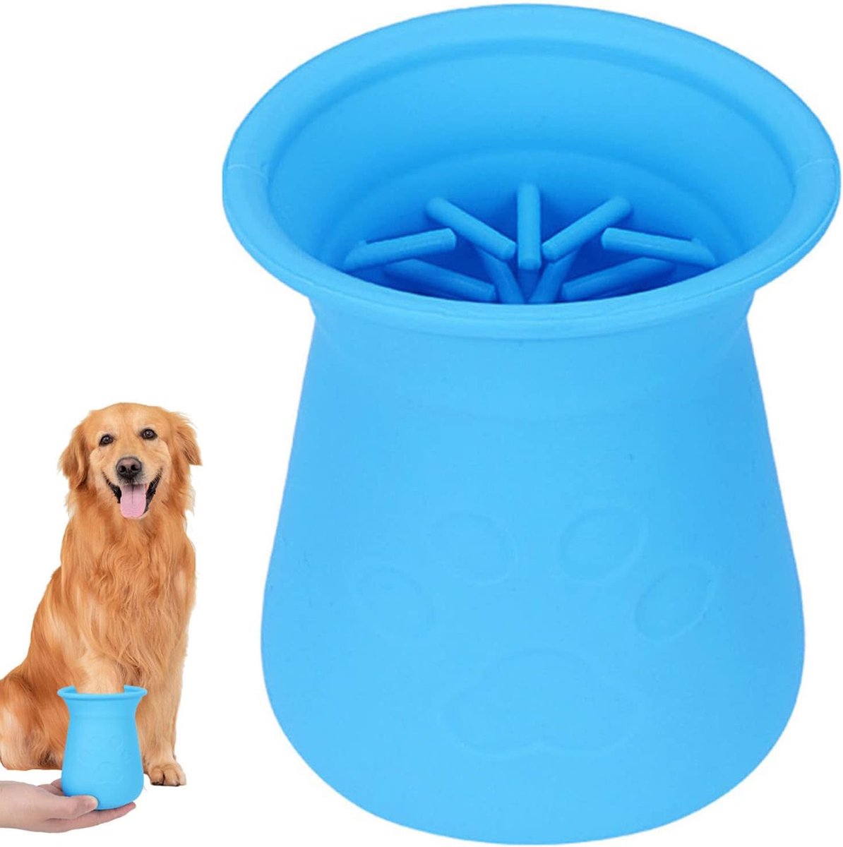 SnelShoppen - Dog Paw Cleaner, Draagbare Hond Voetreiniger, Siliconen Hondenpoot Schoonmaak Kom, Voor Mud, Zand, en Bacteriën, Ideaal voor Bad en Verz