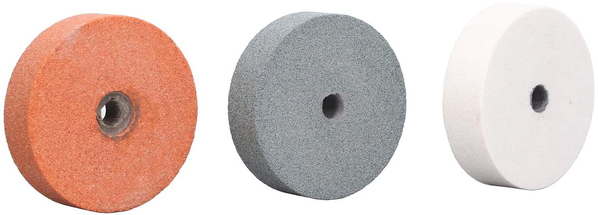 SnelShoppen - 3 Stuks Slijpwiel Siliconen Carbide Slijpsteen Voor Metalen, Keramiek, Hout - Pedestal Schuurdisc Set - Efficiënt en Veelzijdig