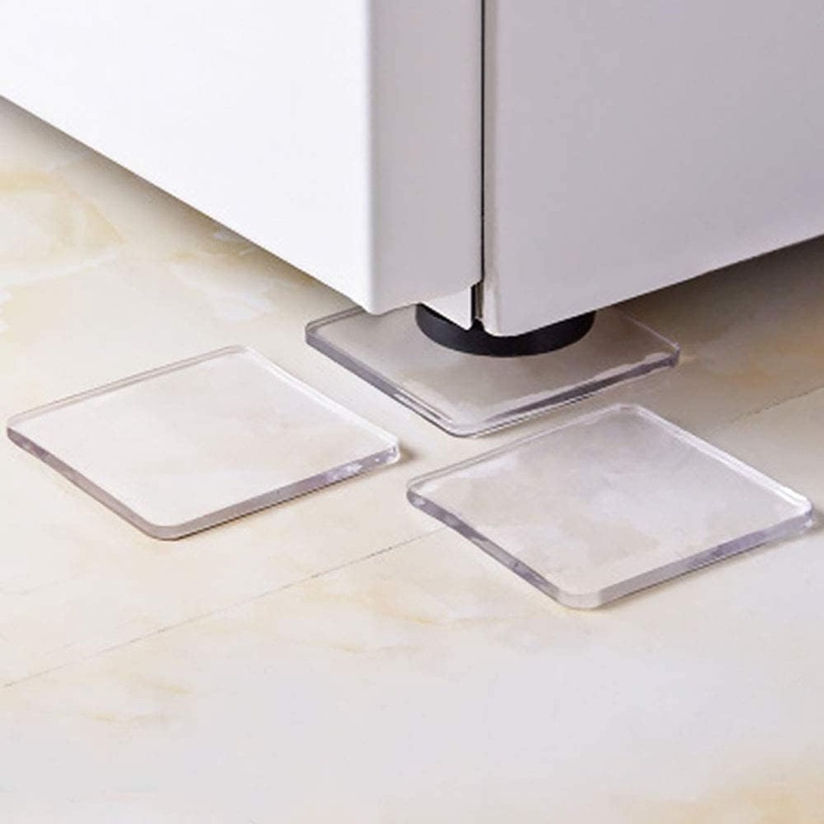 Vibratieabsorberende Pads - Transparant Siliconen Mat - Antivibratie voor Wasmachine - Geluidreductie en Stabiliteit - ShopVlot