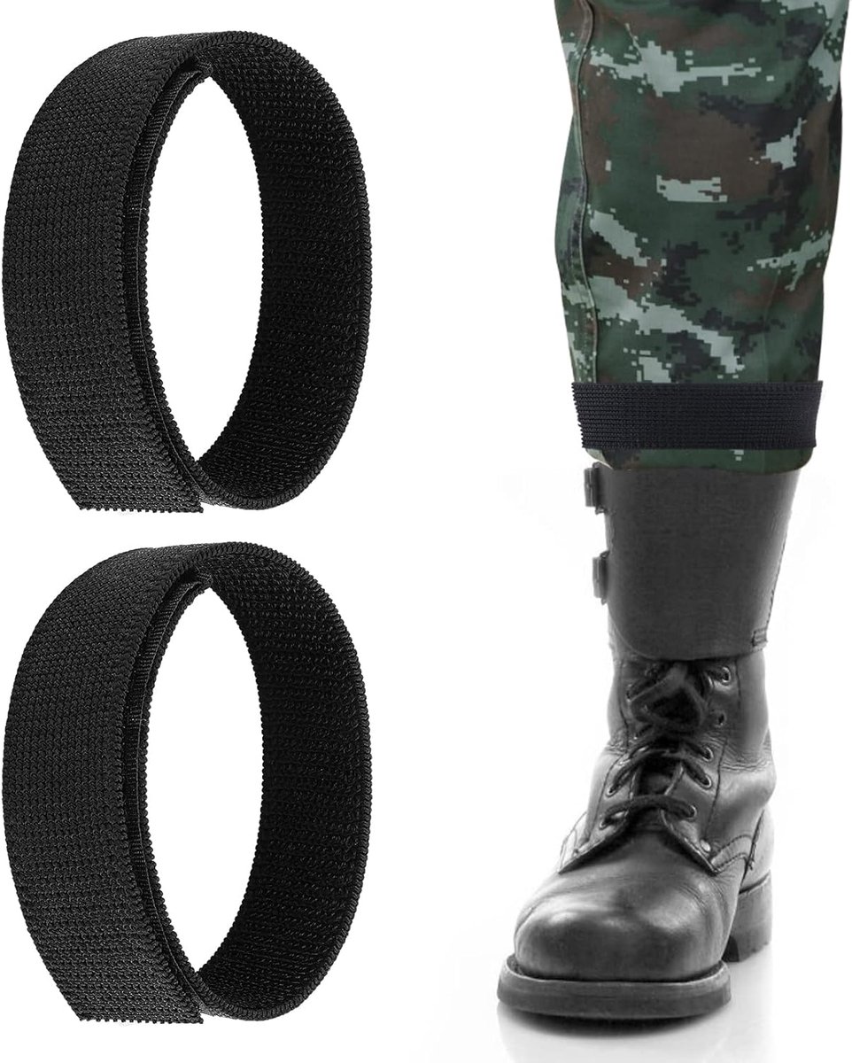 WLLHYF Black Boot Blouses Elastic Ankle Pants Straps with Fastening Bootstraps Fitness Equipment Straps for Hiking - ShopVlot