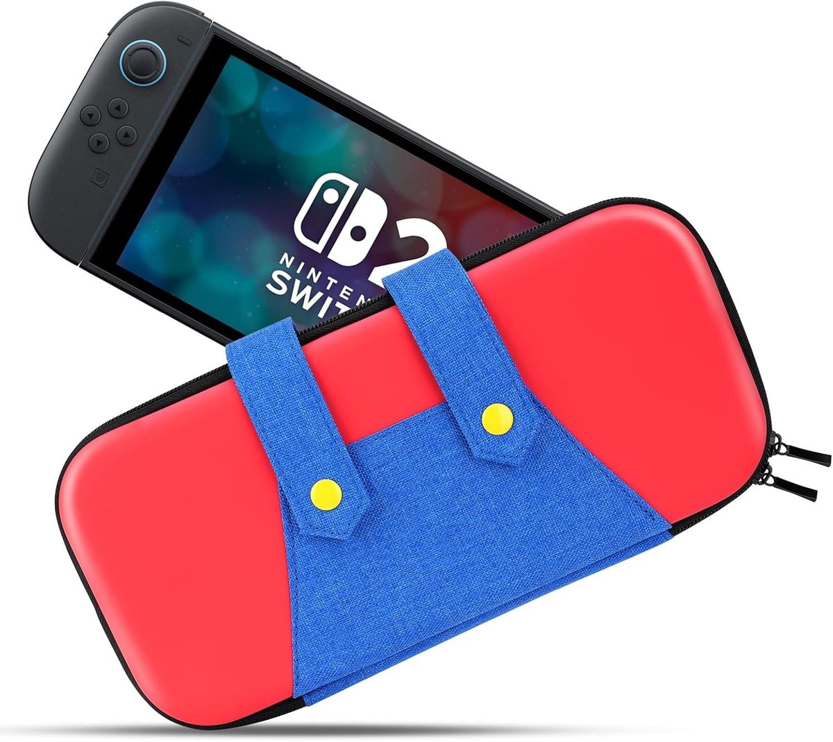 Draagbare beschermende koffer voor Nintendo Switch 2, met opbergruimte voor 10 spellen en accessoires, EVA-reiskoffer voor gamers