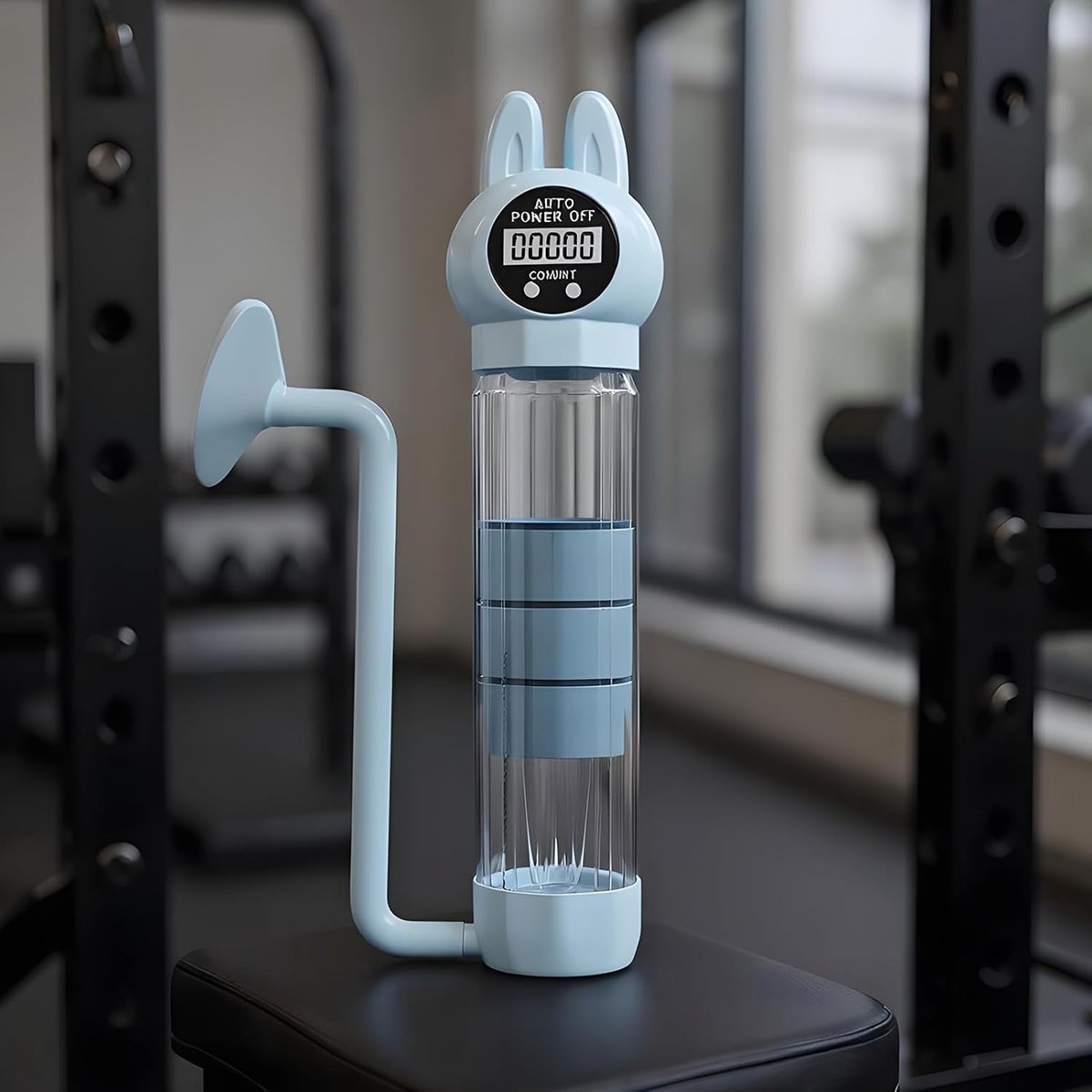 Ademtrainer - Ademhalingstool Oefenapparaat - Verbeteren Longcapaciteit - Verstelbare Weerstand - 22 cm - Blauw
