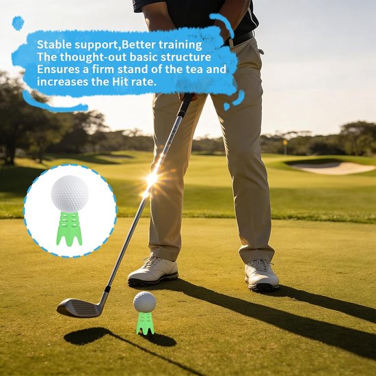 30 Stuks Golf Tees van Kunststof, 15 Kort en 15 Lang, Ideaal voor Golf Simulator, Indoor en Outdoor Gebruik, Geschikt voor Beginners en Professionals — afbeelding 3