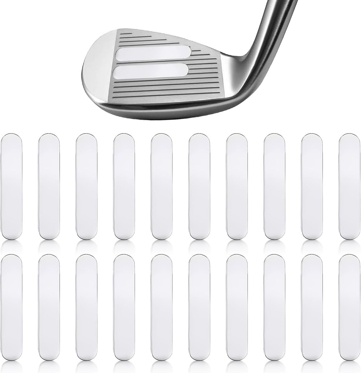 20-delige golf loodtape set, zelfklevende tape 3g voor aanpassing van clubzwaai en racket (Wit)