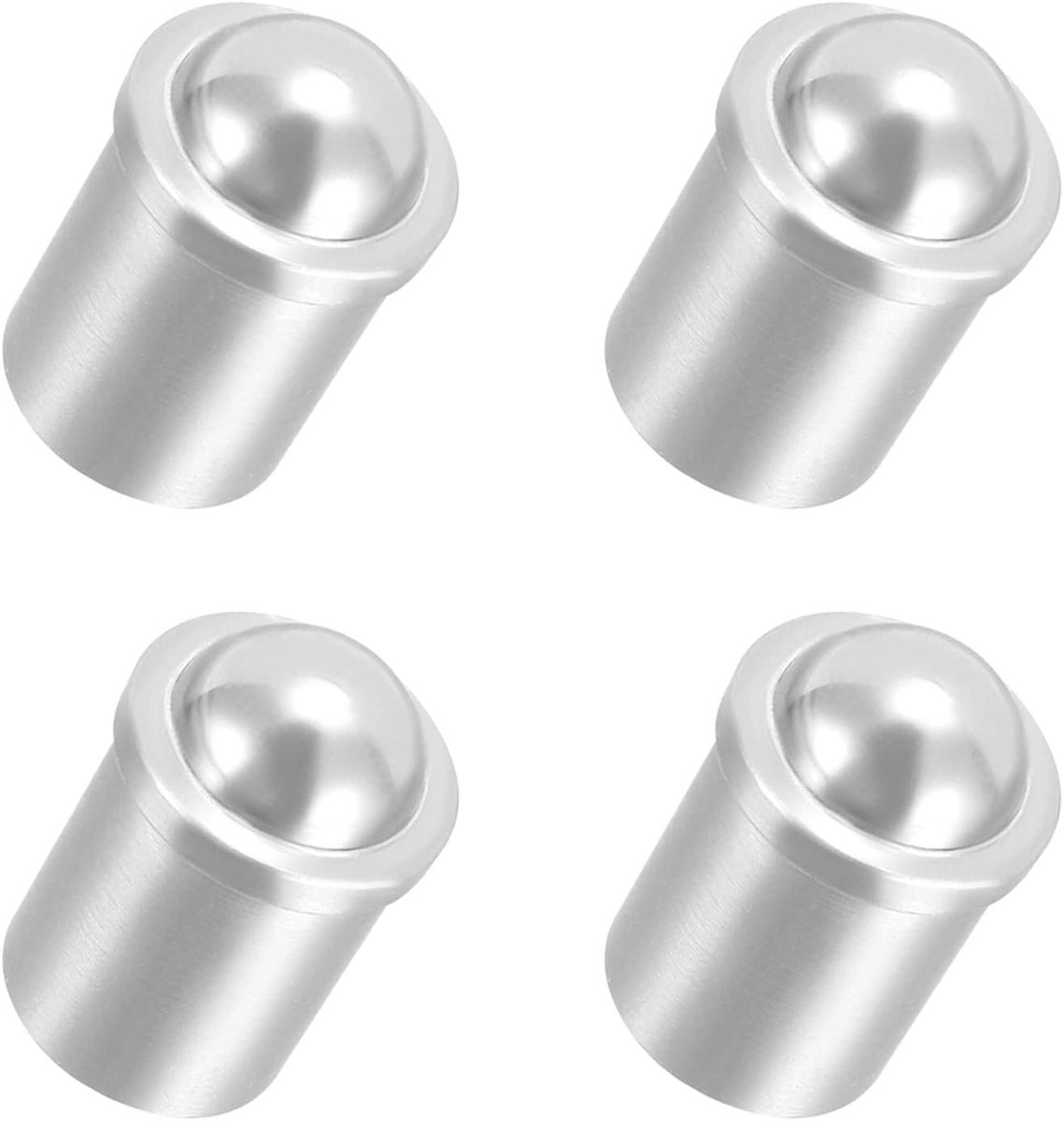Kogelstamper, kastdeur, kast, lade (10 x 13 mm), 4 stuks kogelsluiting, vergrendeling, vangers, voor huis, keuken, kledingkast, kast, deur, zilverkleurig