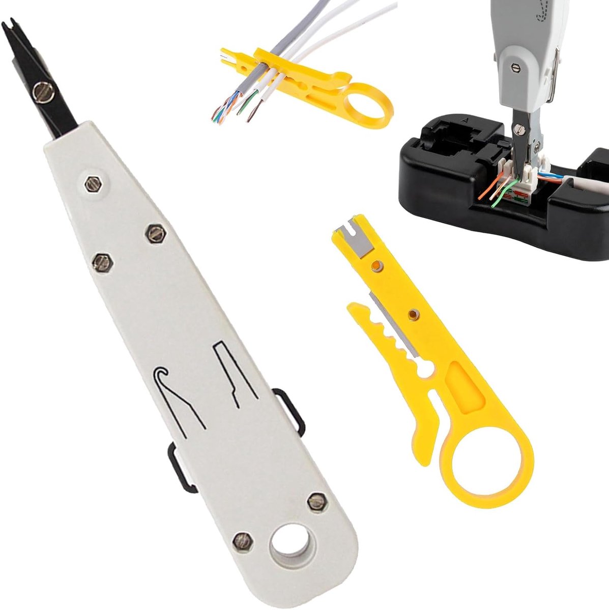 opleggereedschap, opleggereedschap, Lsa Plus-installatiegereedschap, netwerkdoos, opbouwnetwerkkabeltang, gereedschap, olifondoos, inbouw, voor testapparatuur, multifunctionele set