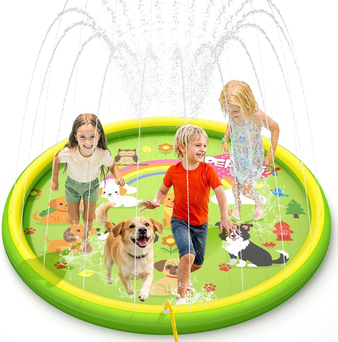 Splash Pad, sprinkler waterspeelmat, antislip, splash play mat, zomer, outdoor, tuin, kinderen, speelgoed, sprinklerzwembad voor babyparty, outdoor