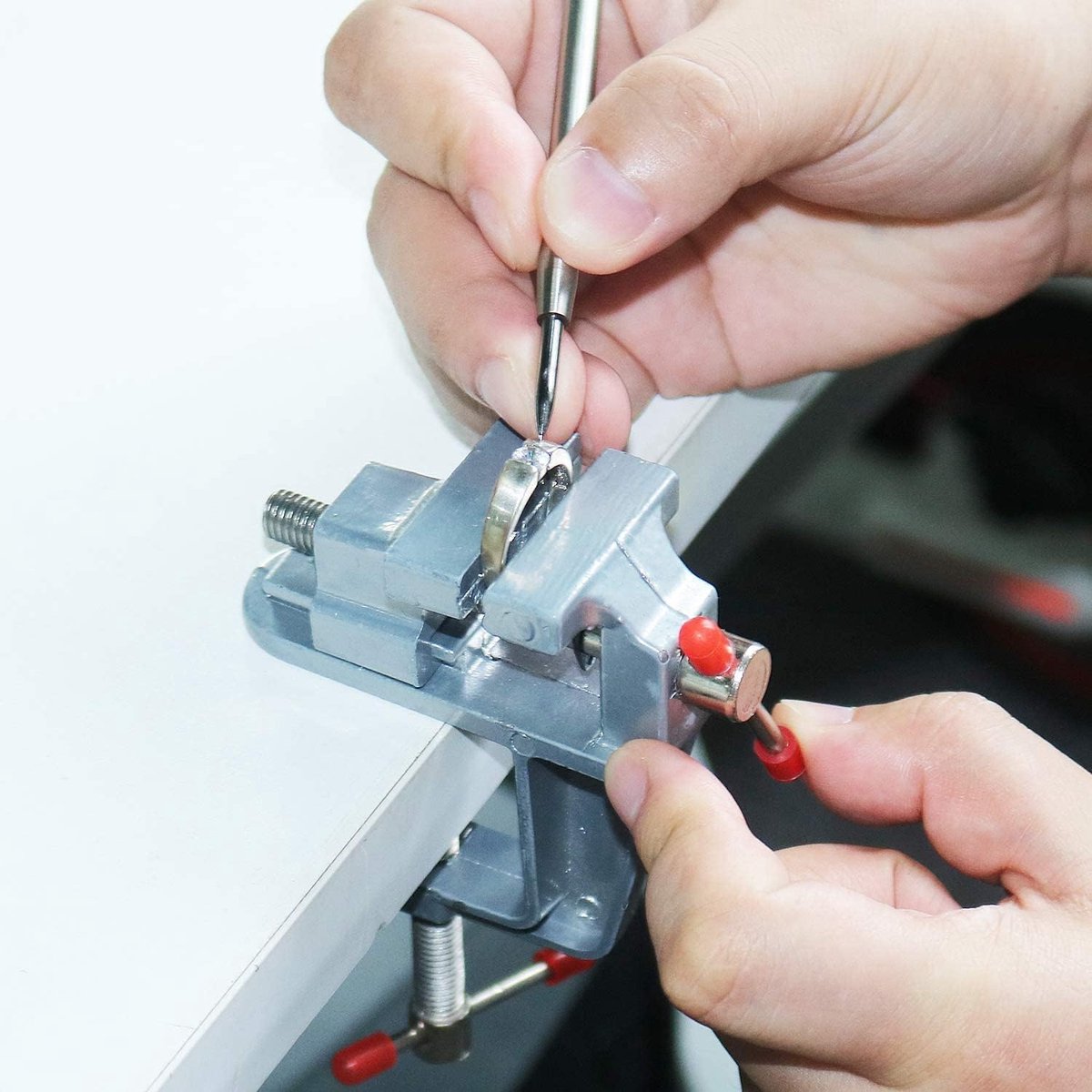 juwelier tafelklem, hobbybank, bankschroef klem, hobbybankklem, mini-tafelklem, klem voor kleine werkambachten, houtbewerking en metaalbewerking