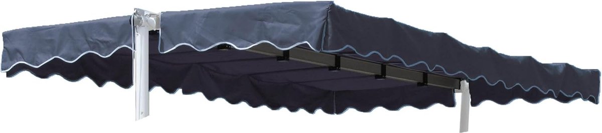 SnelShoppen - Vervangende Dak voor Uitvalscherm Dubai, Grijs, 100% Polyester, Weerbestendig, Geschikt voor Tuin, Camping en Buitenleven