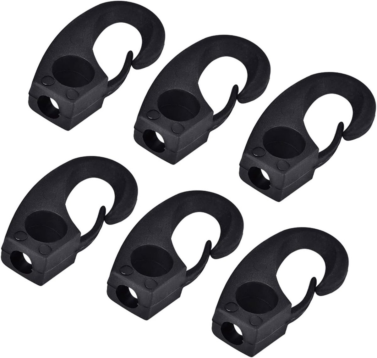 hoge sterkte nylon spanhaak voor tuigagekoorden, boot- of kajakaccessoire, zwart