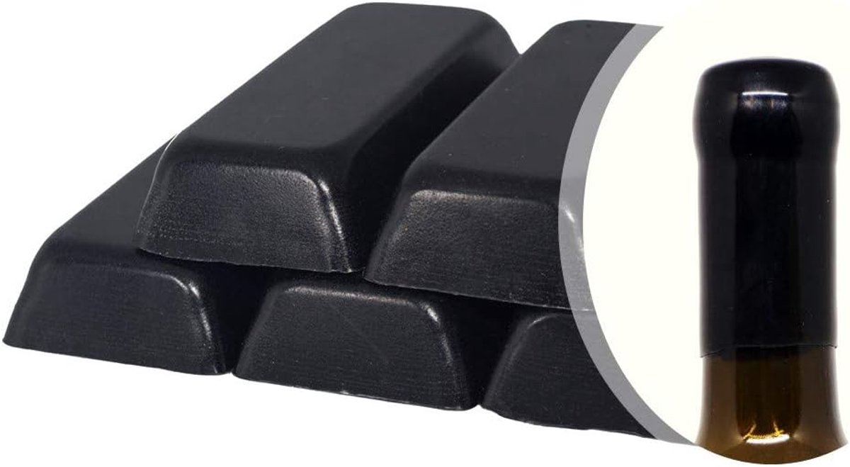 500 g zwarte schellak of zachte zegelwas voor het verzegelen van wijnflessen, bier, jenever en likeur (500)