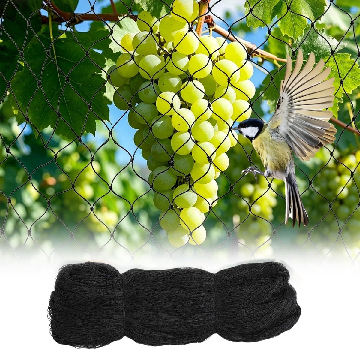 Omgoods - Vogelbeschermnet 4 m x 12 m voor Tuin en Fruitbomen