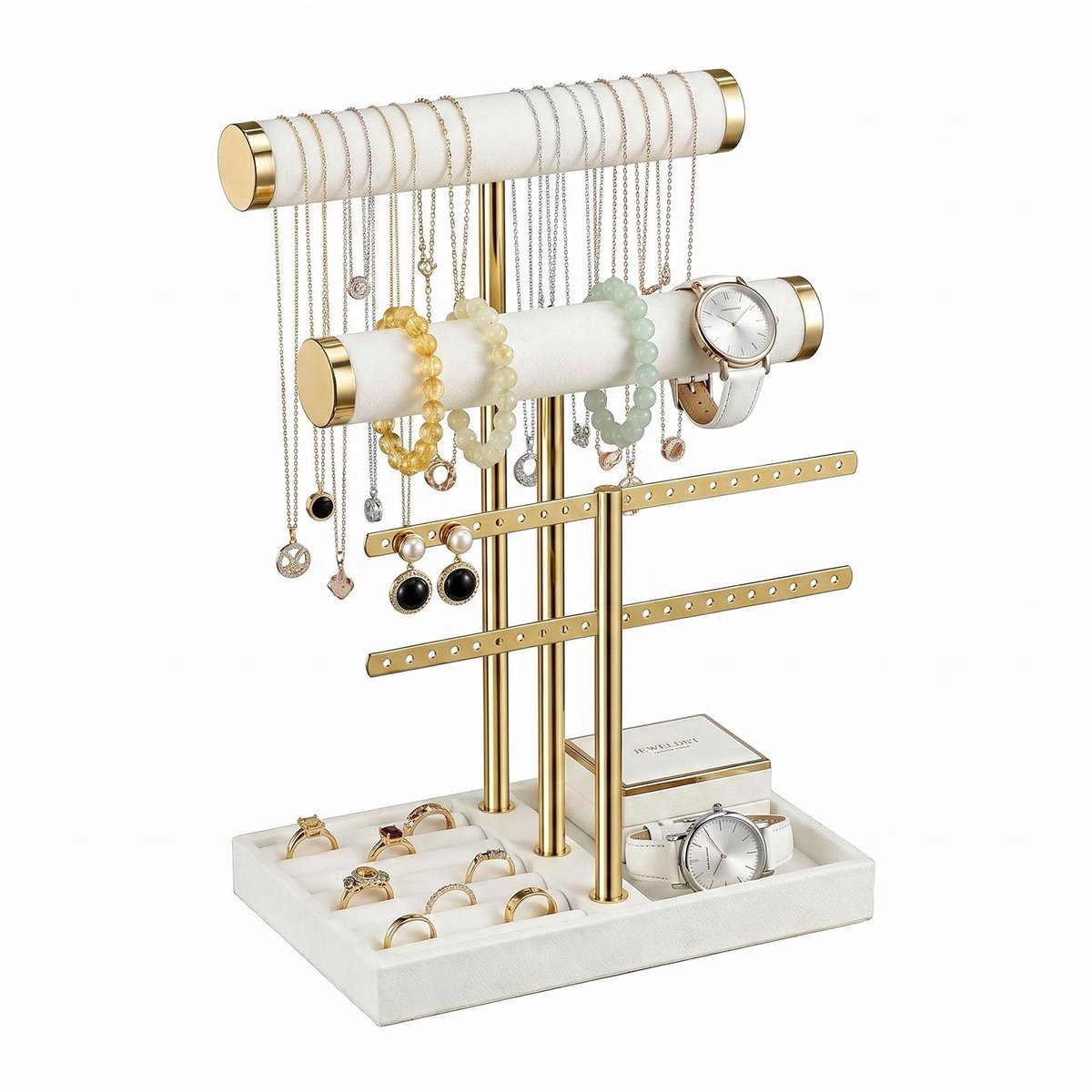 Omgoods - 3 Laags Sieraden Organizer met Afneembare Houder