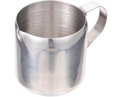 Melkopschuimkan - Opschuimbeker Koffie - Latte Art Maken - Roestvrij Staal - 60 ml - Zilver