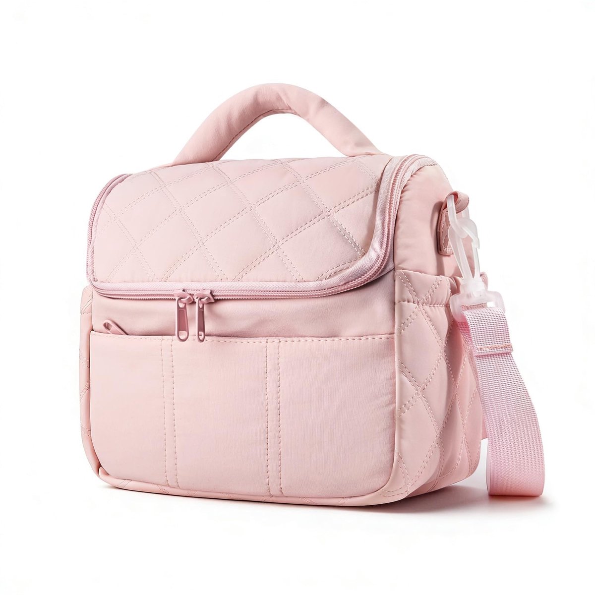 Omgoods - Lekvrije Lunchtas voor Vrouwen - Geïsoleerde Koeltas met Verstelbare Bandjes, Roze