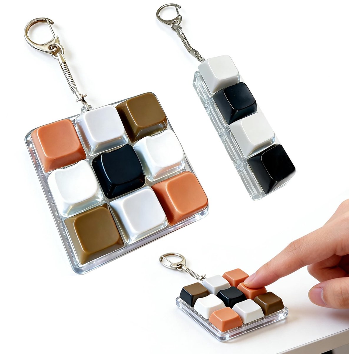 Omgoods - 2 Stuks Anti-Stress Toetsenbordsleutelhanger