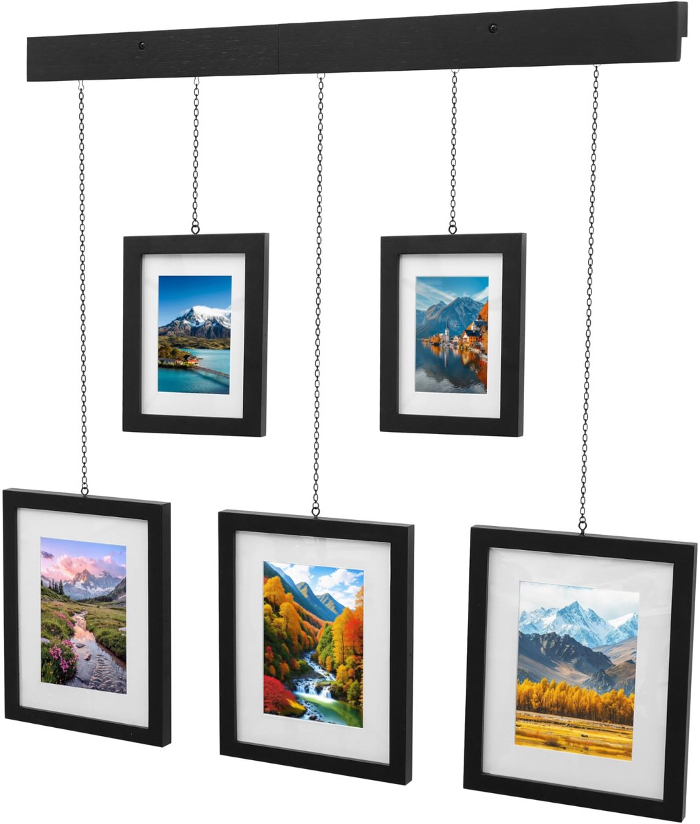 Omgoods - Massief Houten Fotolijst voor Wandcollage - Zwart